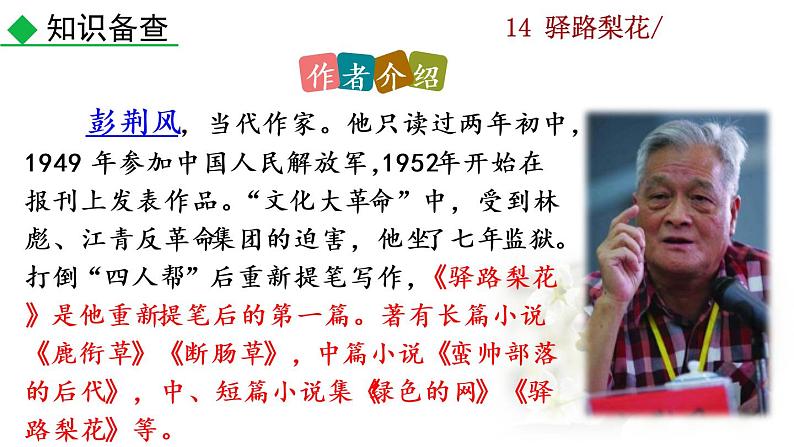 部编版七年级语文下册 4.2  驿路梨花(PPT课件）05