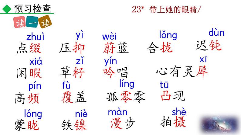 部编版七年级语文下册 6.3  带上她的眼睛(PPT课件）07