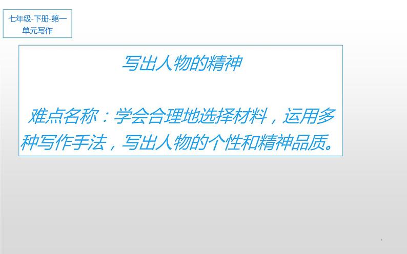 《写出人物的精神》优课课件01