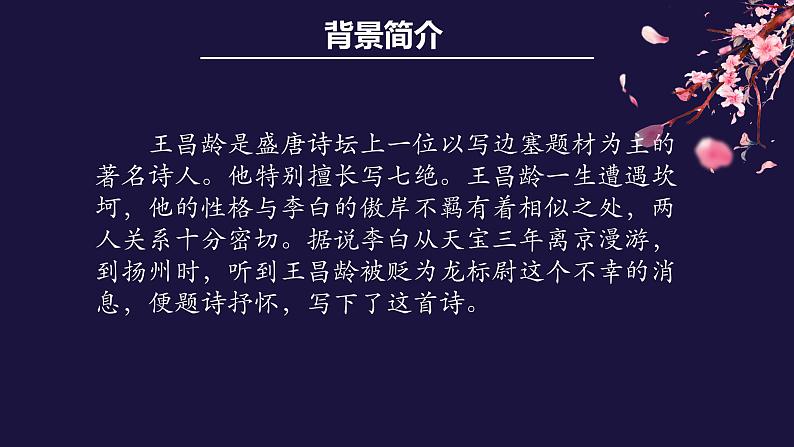 闻王昌龄左迁龙标-优质课课件02