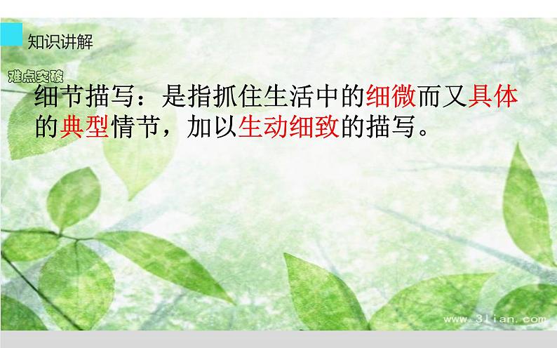 《写作——抓住细节》教学课件04