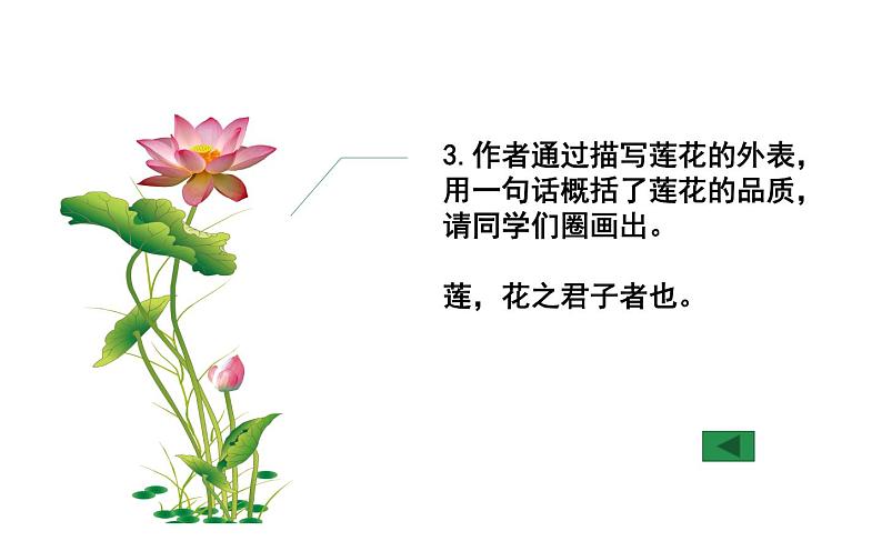 《爱莲说》自主预习课件07