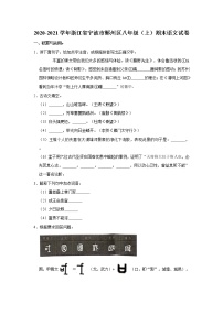 2020-2021学年浙江省宁波市鄞州区八年级（上）期末语文试卷     解析版