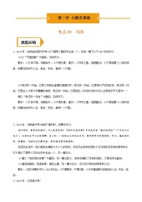 写作（中考语文冲刺训练题精编版原卷+解析）