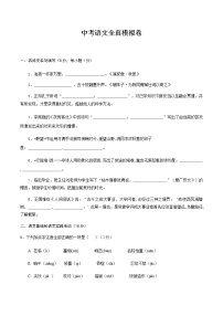 中考语文全真模拟卷（精编版）（原卷+解析）2