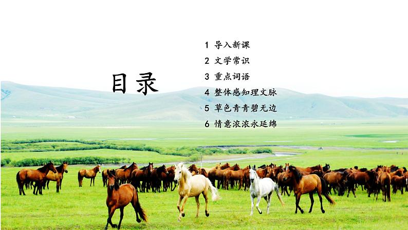 人教部编版语文1.1《草原》创优公开课一等奖课件02