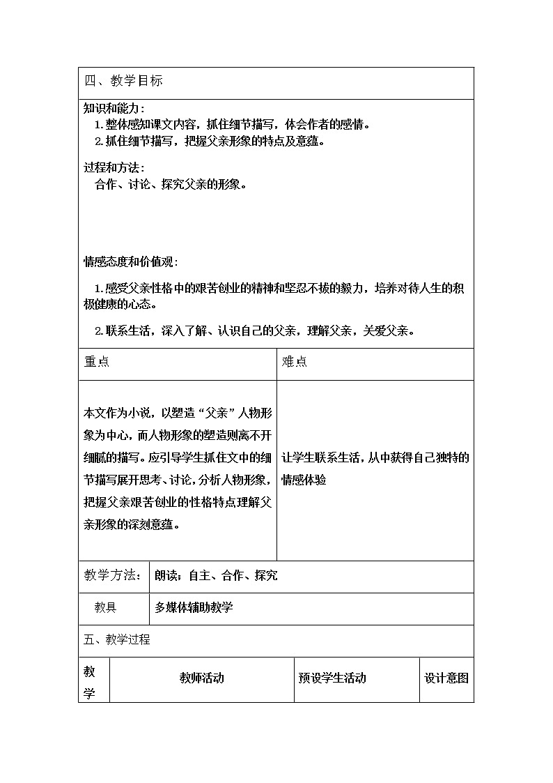 《台阶》重难点教学设计02