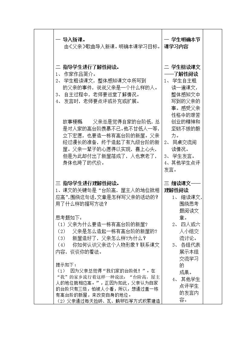 《台阶》重难点创新教学设计02