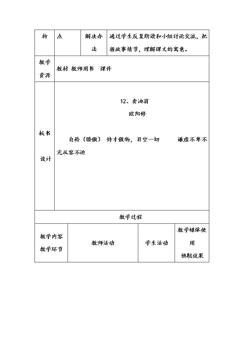 卖油翁 优课创新教学设计02