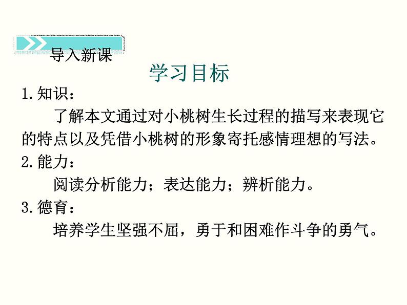 【教学课件】部编版语文七年级下册第5单元19.一棵小桃树第2页