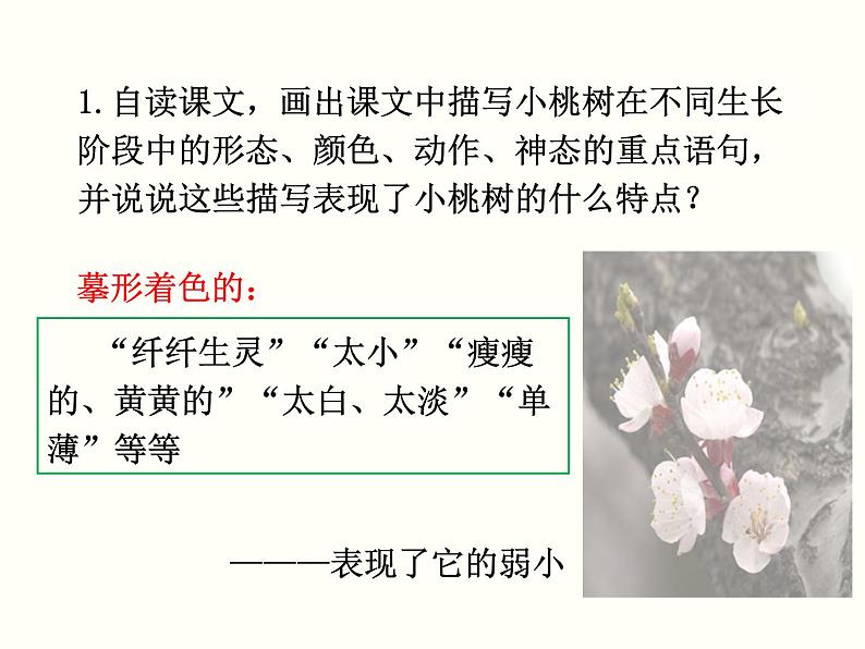 【教学课件】部编版语文七年级下册第5单元19.一棵小桃树第7页