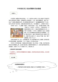 2021中考热点专题议论文之论证思路（知识点梳理+练习）