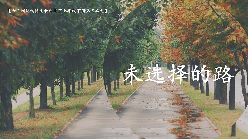 《未选择的路》优课一等奖教学课件01