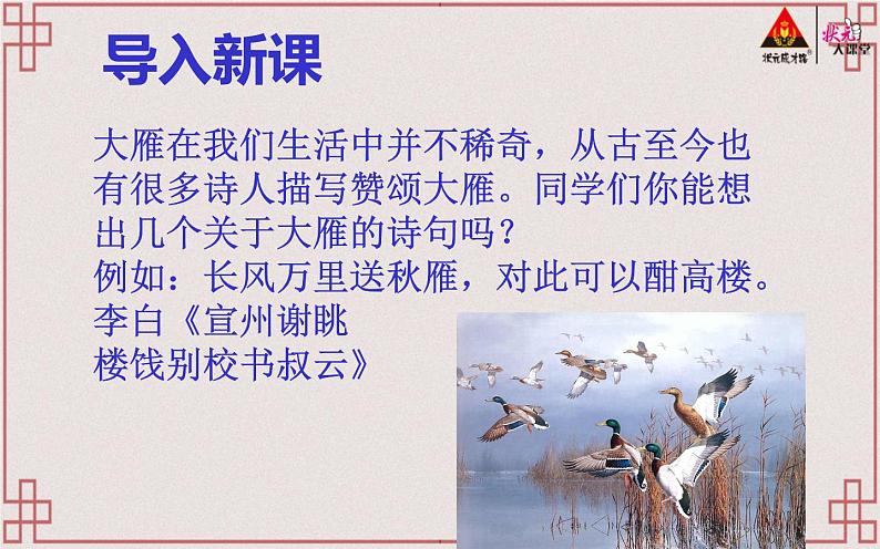 《大雁归来》教研组展示课件03