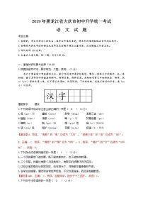 087—2019年黑龙江省大庆市中考语文试题（word版，含解析）