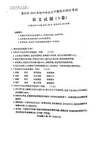 008—2019年重庆市中考语文A卷（图片版无答案）