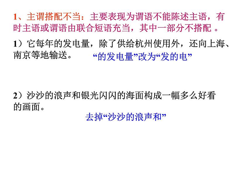 中考病句类型复习讲解 课件05