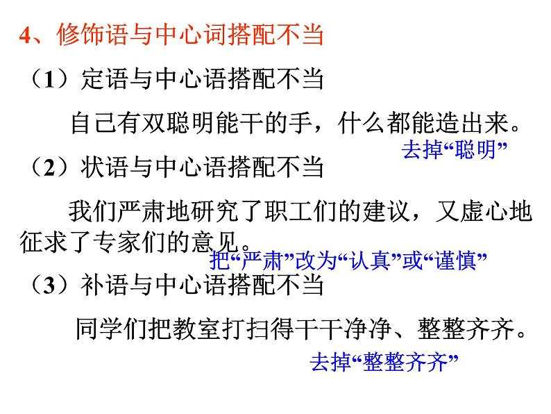 中考病句类型复习讲解 课件08