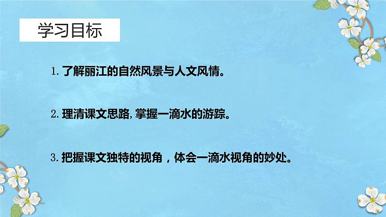 八年级下册第五单元：20 一滴水经过丽江 第一课时课件(共22张PPT+同步练习）03