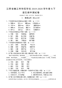 江苏省镇江市华阳学校2019-2020学年七年级下学期语文期中测试卷（word版，含答案）
