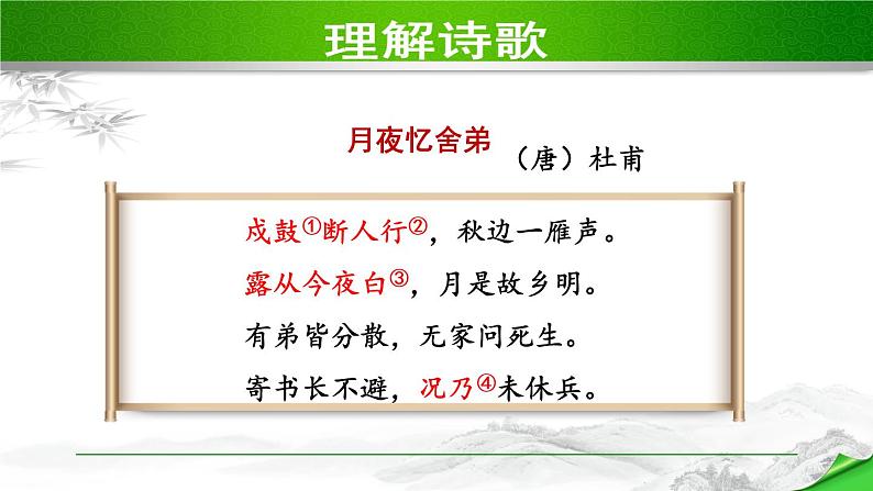 人教部编语文九年级上册第一单元 课外古诗词诵读第1页