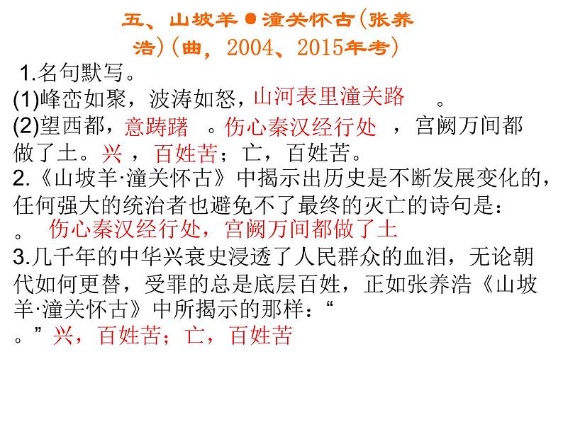 2018年中考语文总复习古诗文全解全练教师课件：八年级下册古诗文默写 （共29张PPT）08