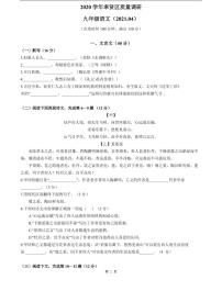 2021届奉贤区中考语文二模无答案