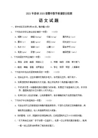 四川省成都市2020-2021学年八年级下学期期中联考语文试题（word版有答案）