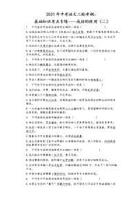 2021年中考语文三轮冲刺：基础知识考点专练——成语的使用（二）