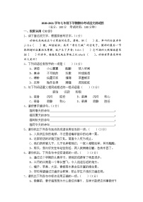 四川省渠县2020-2021学年七年级下学期期中考试语文测试题（word版 含答案）