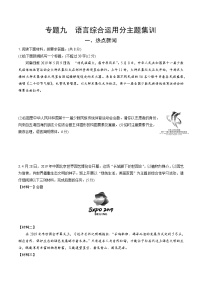 初中语文中考模拟试卷 专题九  语言综合运用分主题集训