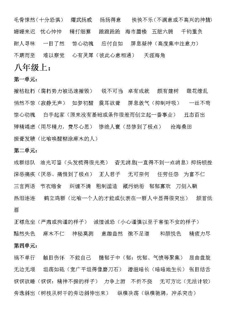 九年级语文总复习(四字词语积累应用)第3页