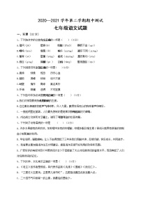 山东省德州市2020-2021学年七年级下学期期中考试语文试题（word版 含答案）