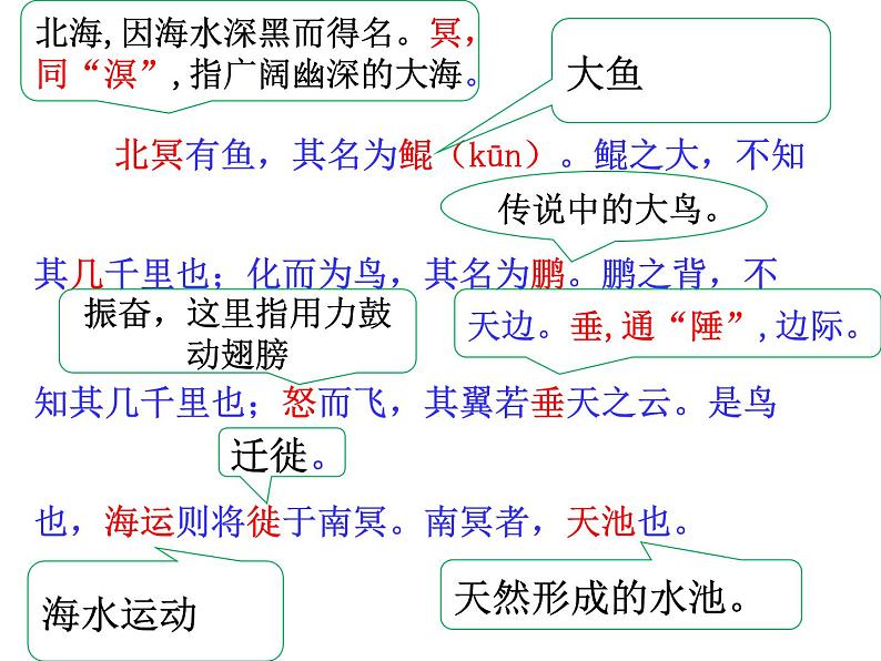 2020—2021学年部编版语文八年级下册第21课《庄子二则——北冥有鱼》课件（共23张PPT）第5页