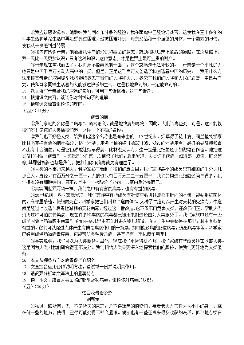 2021年山东东营市中考语文一轮复习检测卷（三）（解析版）第3页