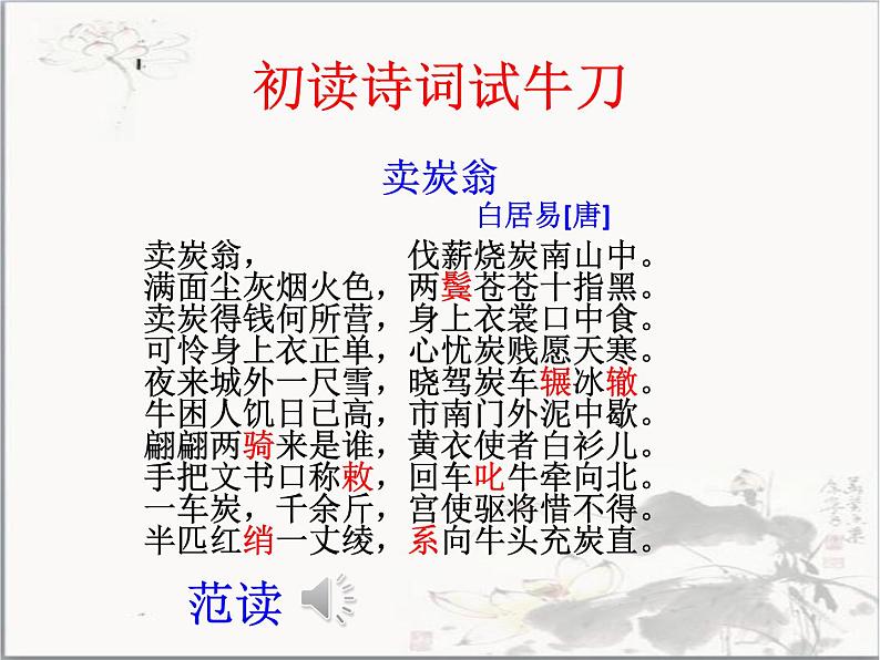 2020—2021学年部编版语文八年级下册第24课《唐诗三首——卖炭翁》课件（共22张PPT）06