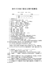 湖北省武汉市2020-2021学年八年级下学期期中考试语文试题（word版 含答案）