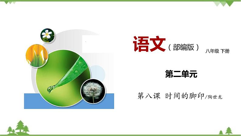 08《时间的脚印》（课件+思维导图+音视频素材）-2020-2021学年八年级语文下册 同步课件(部编版)01