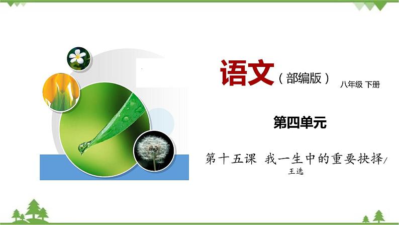 15《我一生中的重要抉择》（课件+思维导图+音视频素材）-2020-2021学年八年级语文下册 同步课件(部编版)01