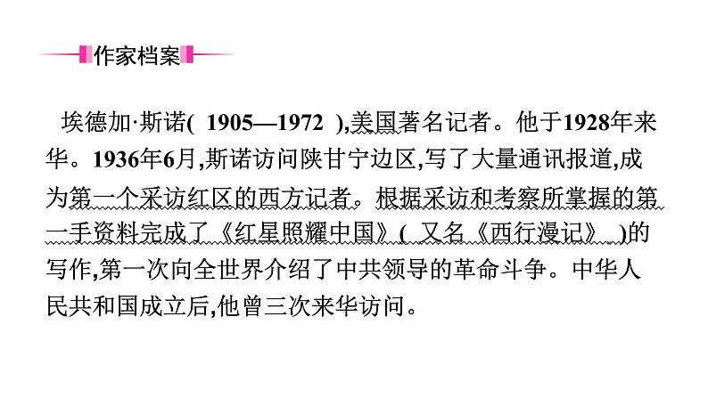 五、《红星照耀中国》　纪实作品的阅读 课件02