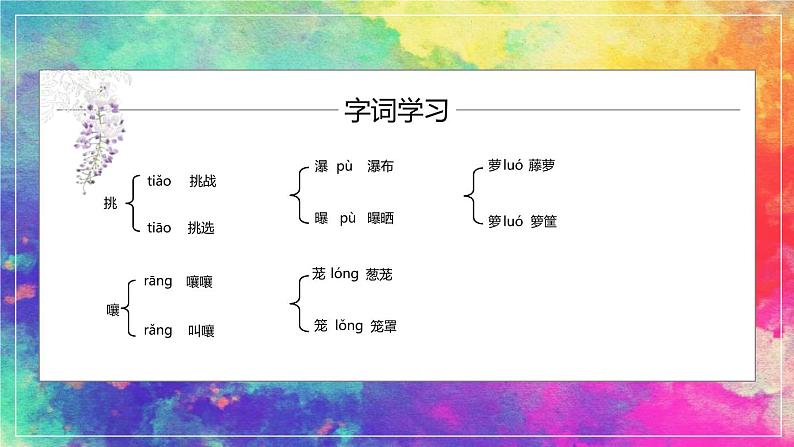 紫藤萝瀑布(课件1）第6页