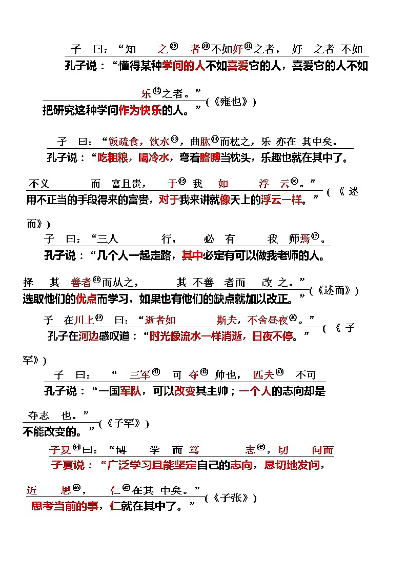 2021年中考语文课内文言文《论语十二章》知识梳理及练习（含答案）第3页