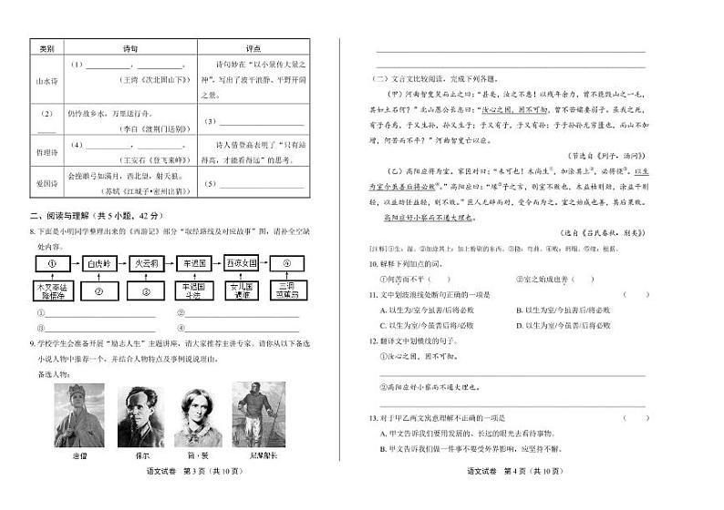 2020年湖南省郴州中考语文试卷附真卷答案解析02