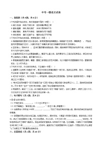 河南省安阳市2021年中考一模语文试卷附答案