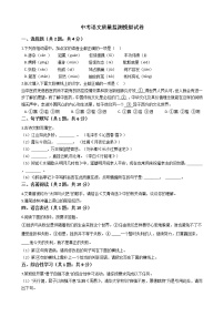 河南省新蔡县2021年中考语文质量监测模拟试卷附答案