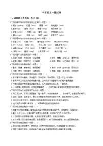 山东省济南市2021年中考语文一模试卷附答案