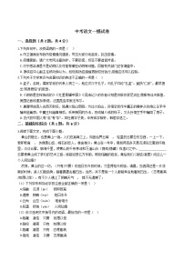 山东省济宁市2021年中考语文一模试卷附答案