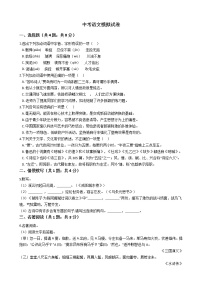 山东省滨州市2021年中考语文模拟试卷附答案