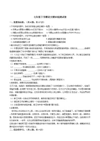 陕西省咸阳市七年级下学期语文期末检测试卷