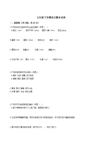 甘肃省定西市七年级下学期语文期末试卷